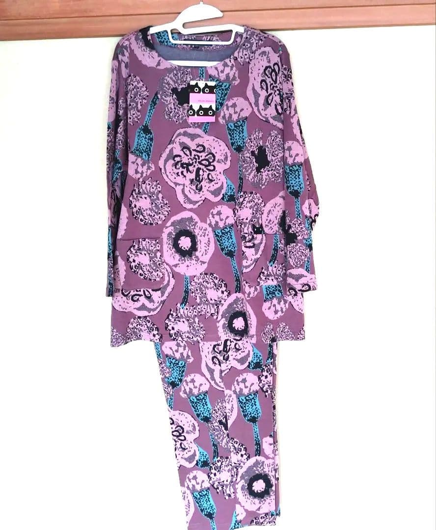 Atsuko Matano 花柄ルームウェア　パープルピンク