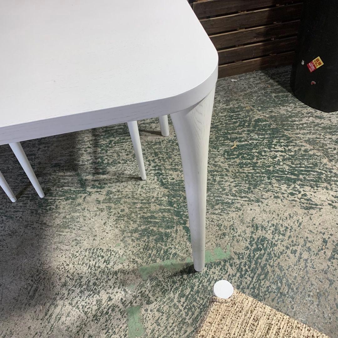 I597\" nissin 日進木工 ダイニング 5点セット ホワイト