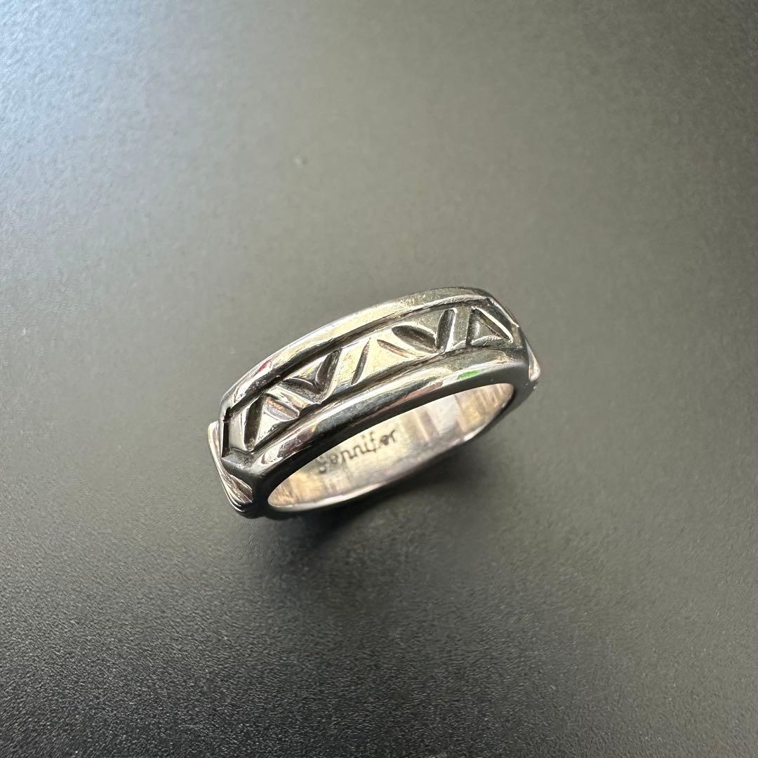 Navajo Jennifer Curtis スタンプワーク リング 13号