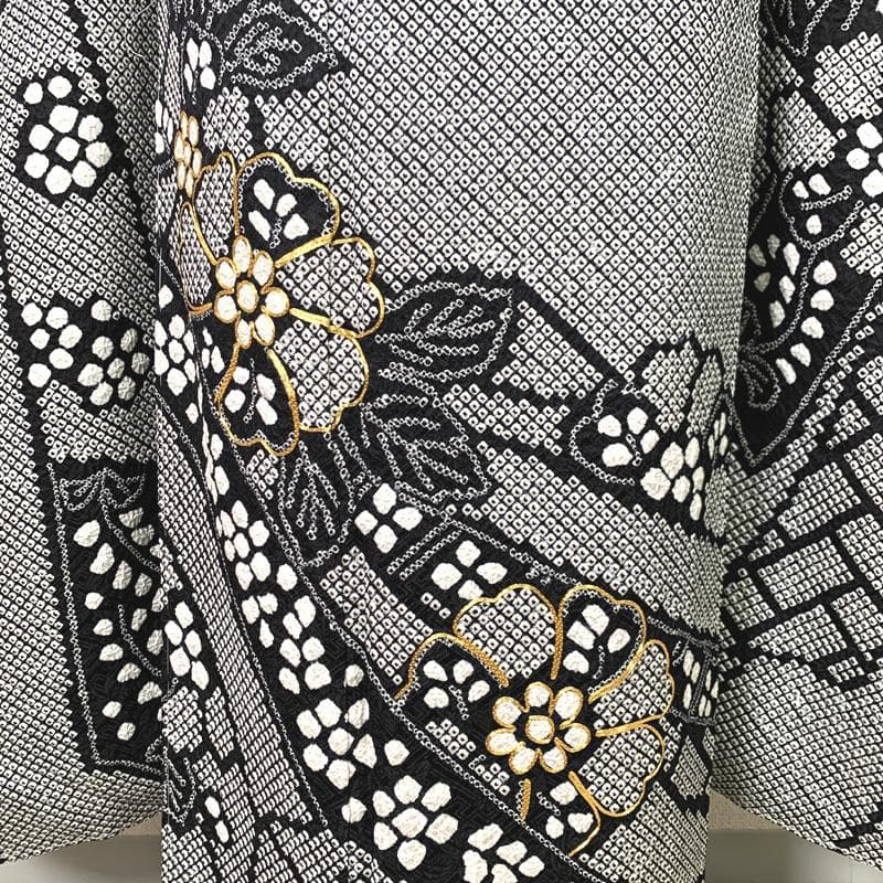 505z5〇高身長な方も 振袖 総絞り 金駒刺繍 束ね熨斗〇