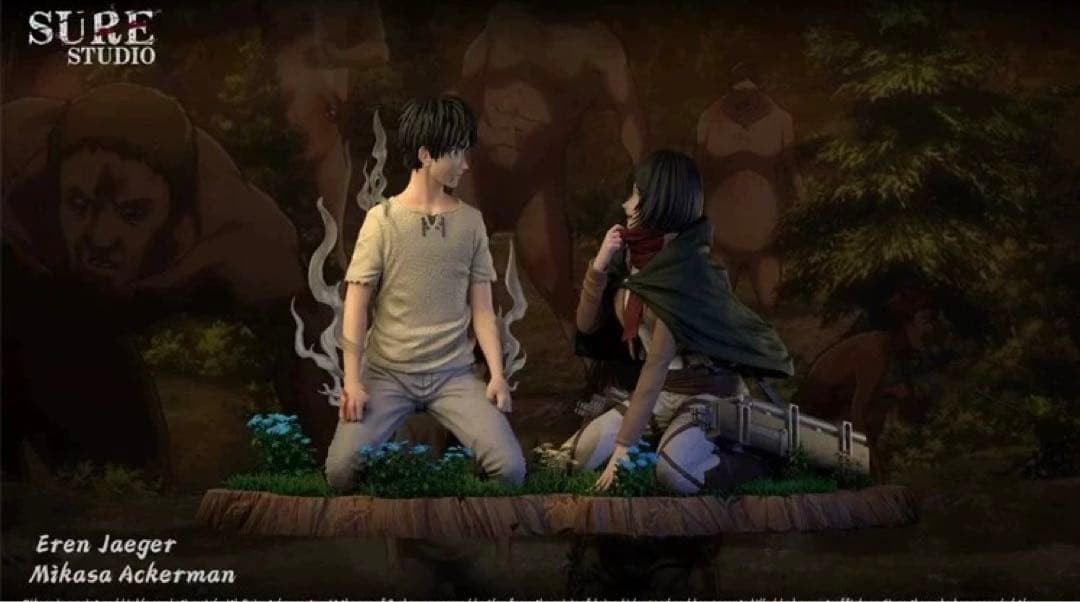 進撃の巨人 エレン ミカサ フィギュア ガレージキット 進撃の巨人 エレン ミカサ フィギュア ガレージキット Amazon.co.jp