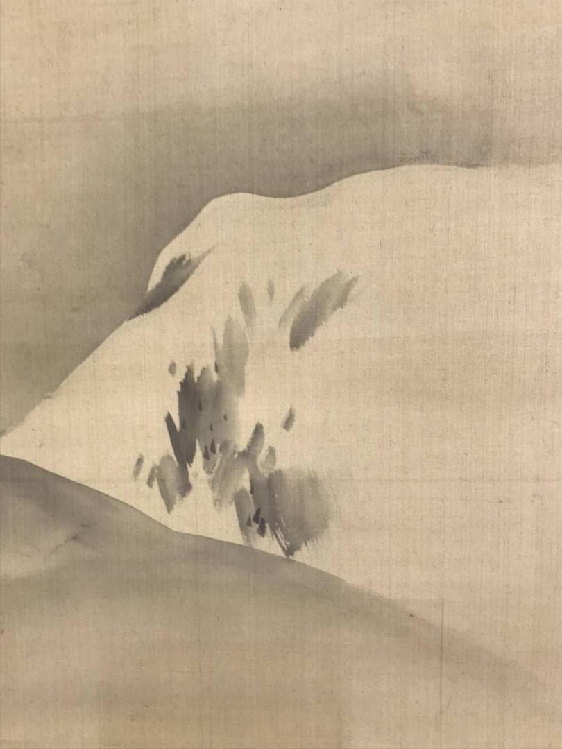 模写/松村呉春/梅林山水図/梅花山水図/正月山水図/掛軸/名家伝来/AD-