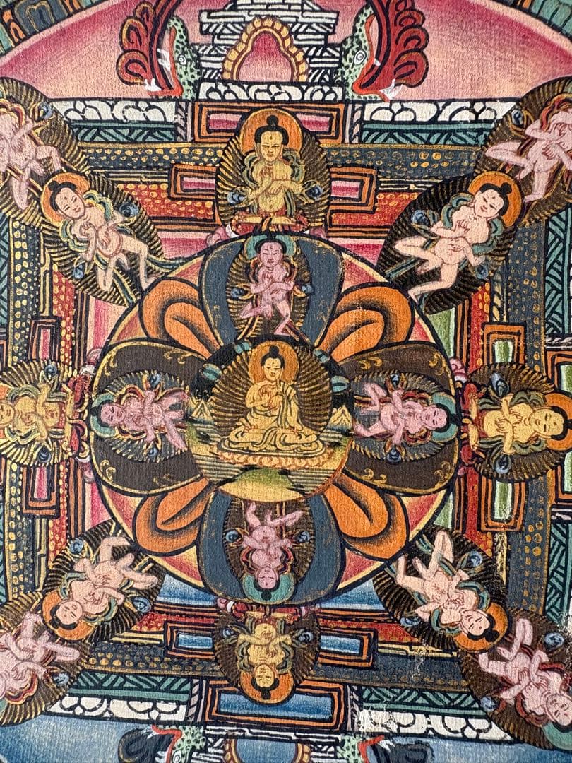 仏教曼荼羅 手描き 多色 ネパール - メルカリ