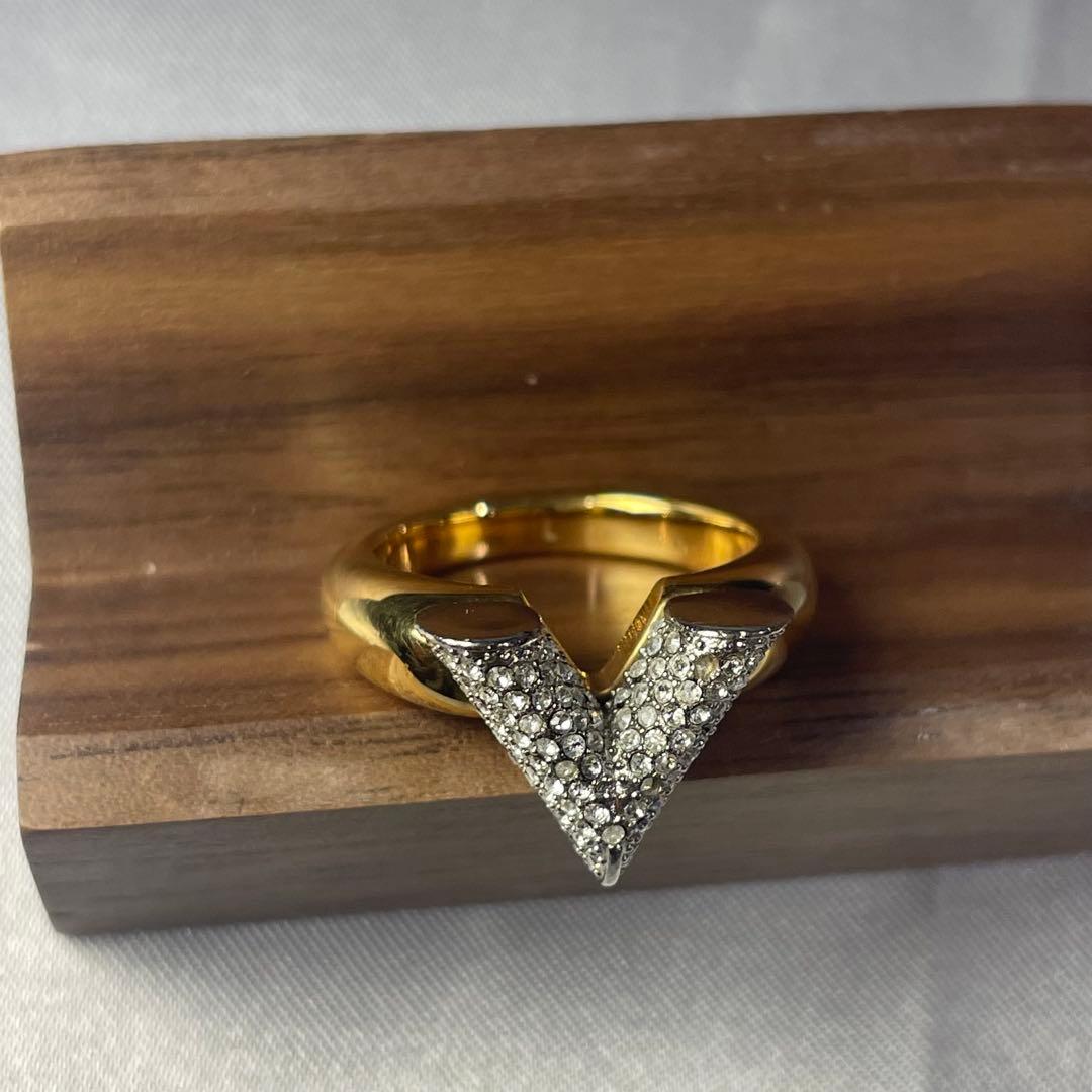 【鑑定済み】ルイヴィトン リング エセンシャルV ストラス ゴールド