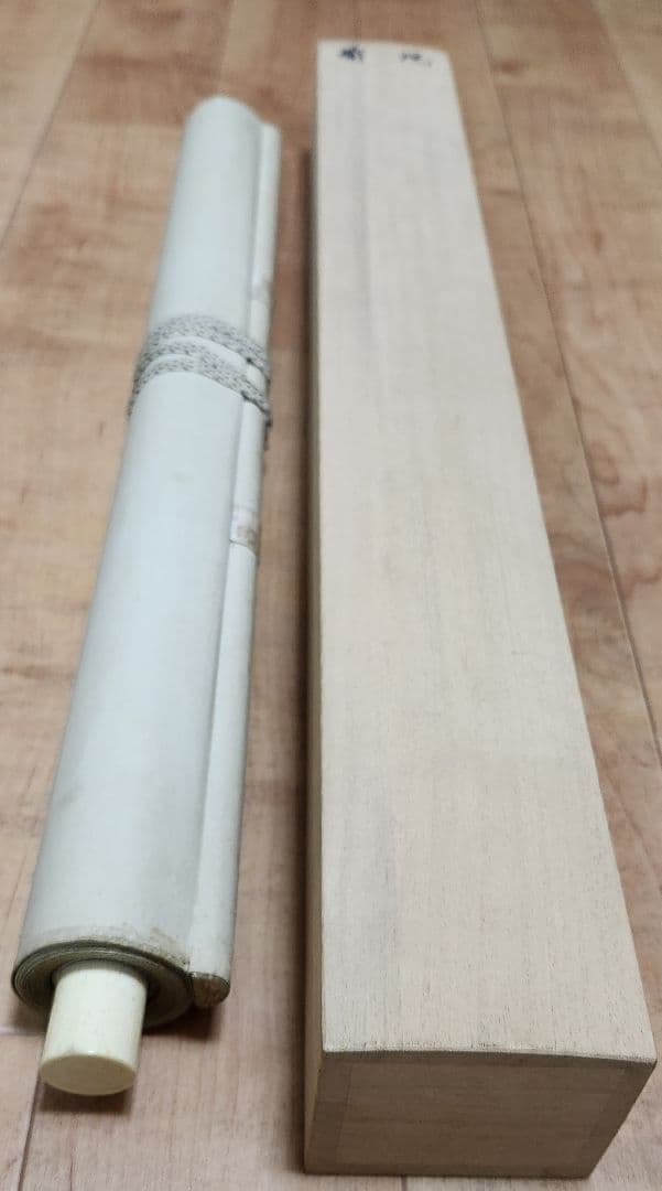 百合に小禽図】朝井観波 2642 掛け軸 肉筆