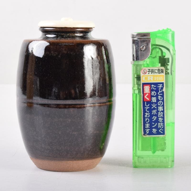 茶道具 京焼 平安喜山造 肩衝茶入 仕覆付 共箱 V 6994 - メルカリ