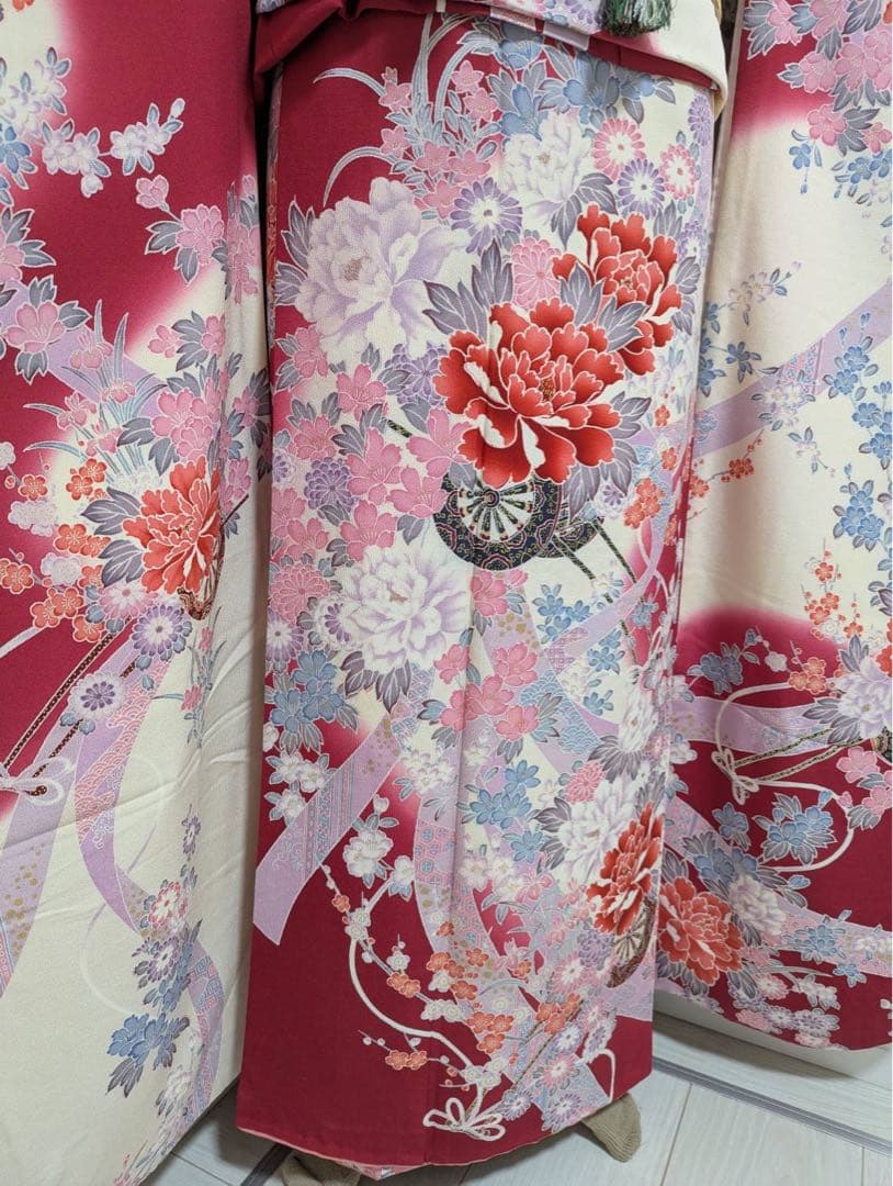 帯する二部式着物 振袖二部式 帯する二部式 振袖