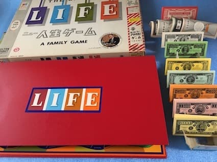 TAKARA タカラ 人生ゲーム 1968年版 ルーレット 箱 各種備品金券 人生