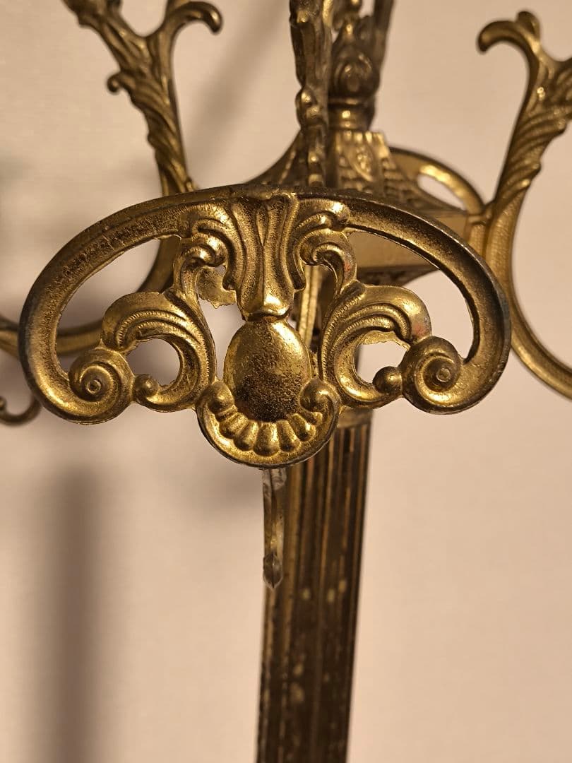 アンティーク 真鍮コートスタンド ポールハンガー クラシック イタリア製