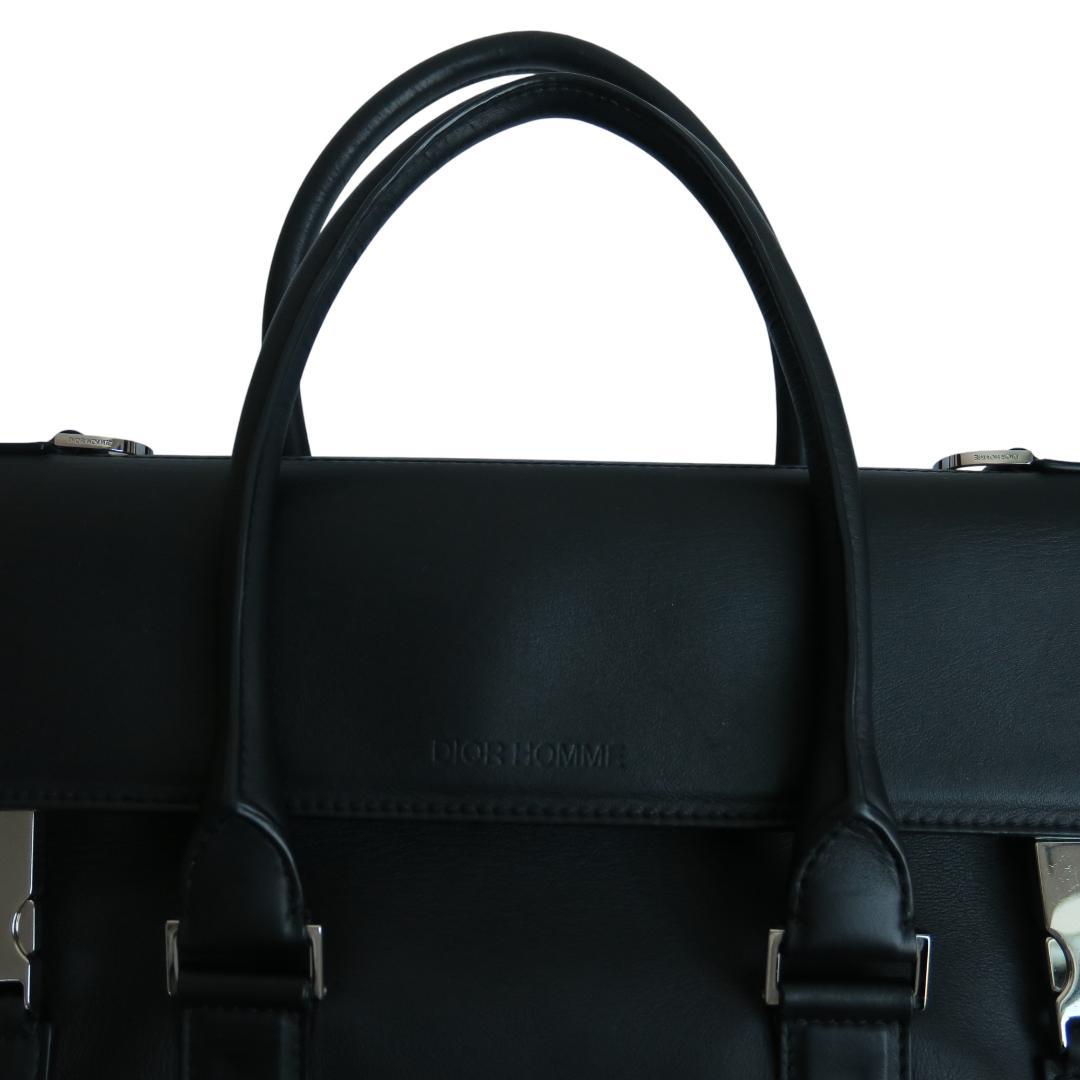 【ディオールオム】ビジネスバッグ ハンドバッグ ブラック 10-BO-0163