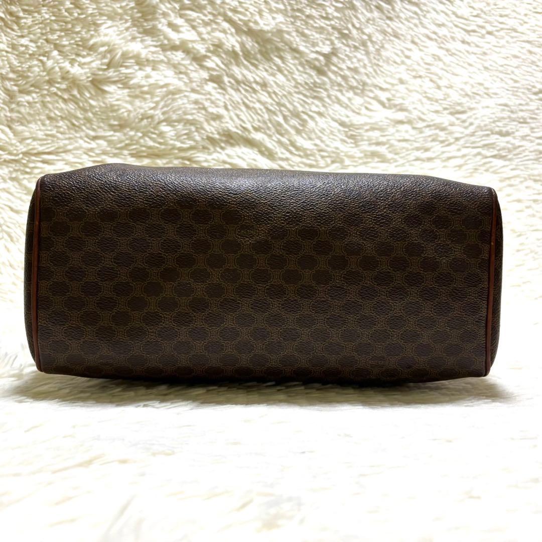 【美品】セリーヌ　ハンドバッグ　ミニボストン　PVC レザー　マカダム　ロゴ金具