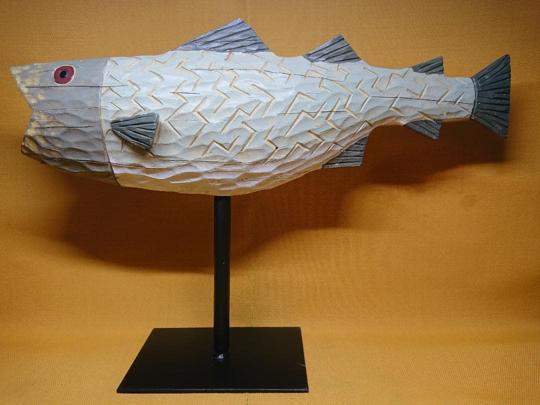 美品】大型魚彫像オブジェ置物インテリア工芸品美術品A3218