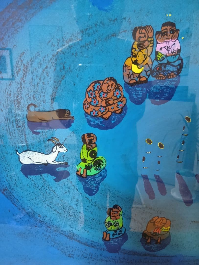 黒木郁朝 版画「風の笛」