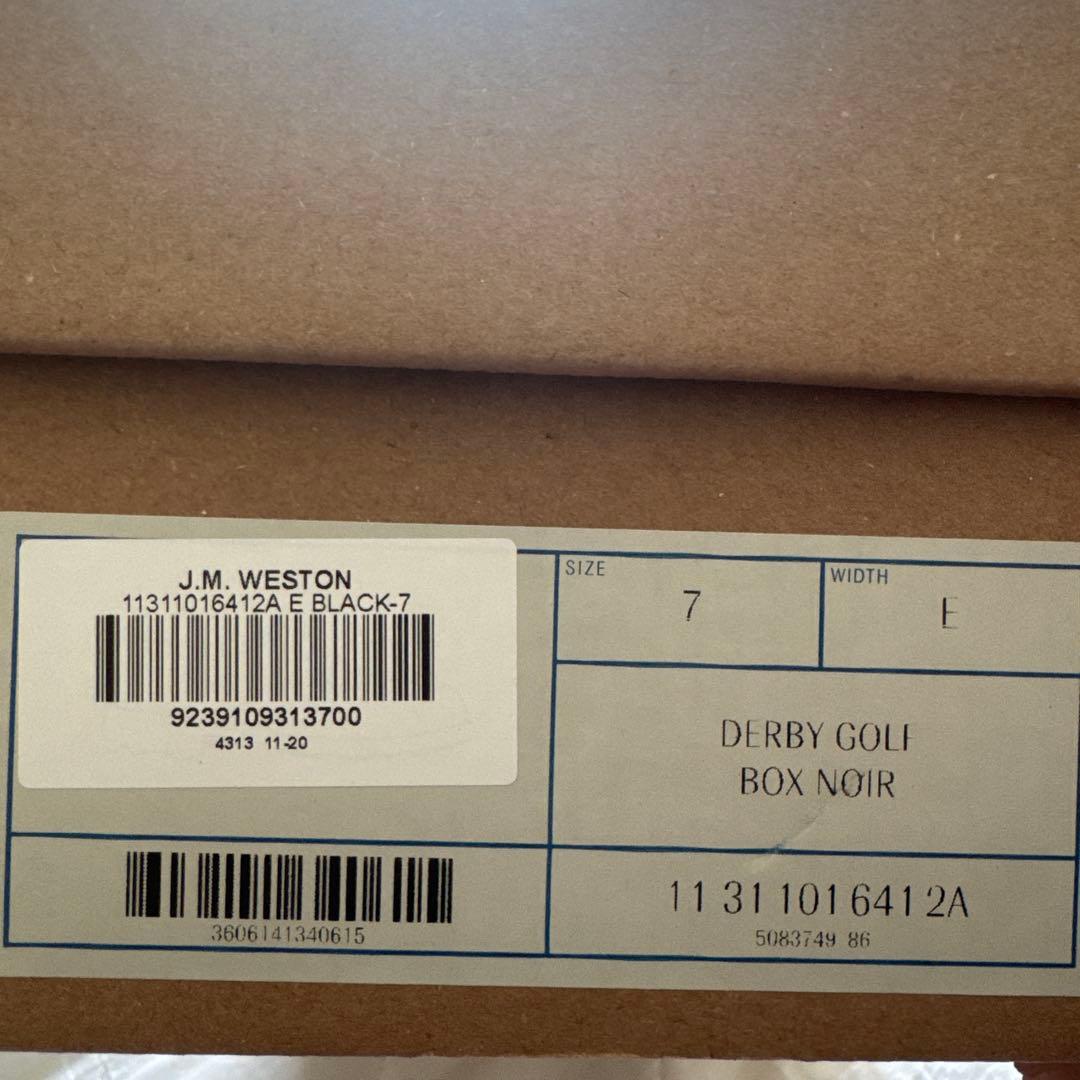 J.M. WESTON DERBY GOLF ブラック 7 E