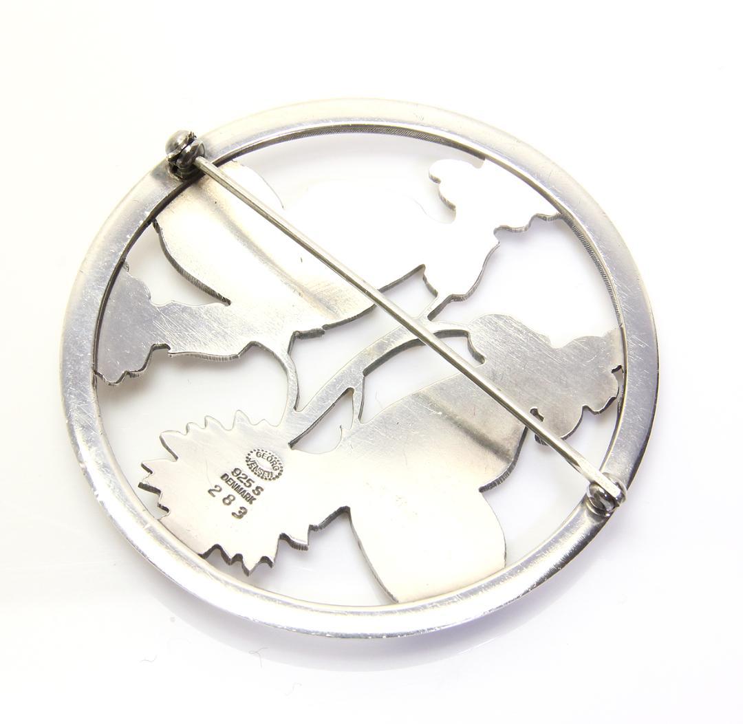 ジョージジェンセン 283 ブローチ 蝶と花 アーノマリノウスキー