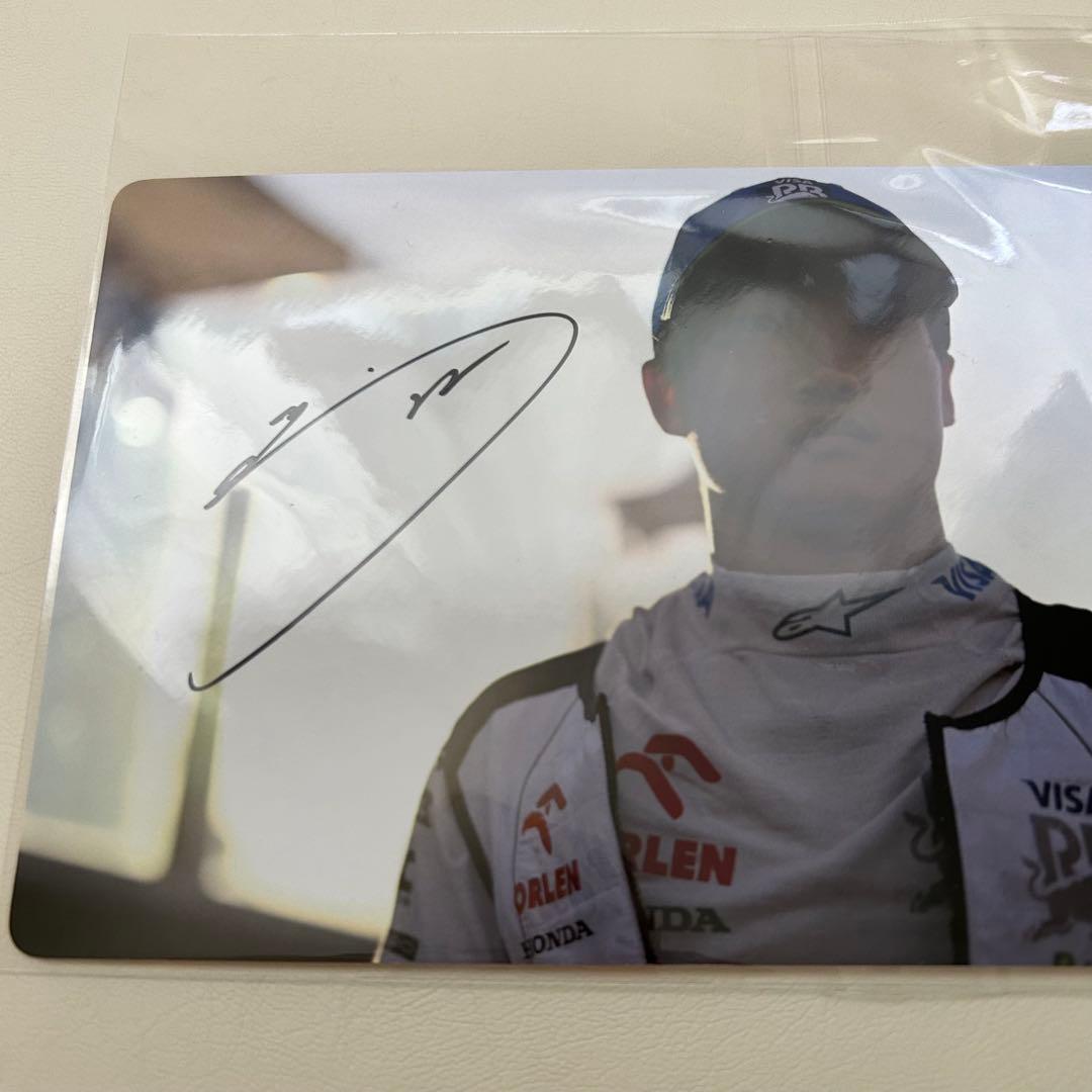 角田裕毅　サインカード　F1 ドライバー