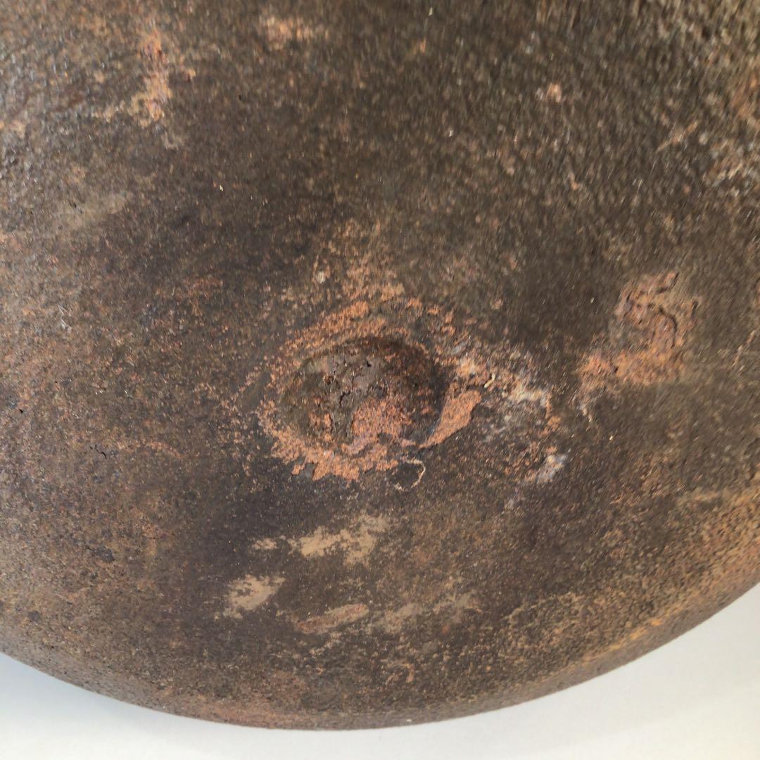 Ｍ４７７　茶釜　『釜師　佐藤清光造』『丸釜』　共箱　茶道具