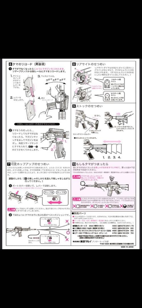 美品　東京マルイ　M4A1 カスタム品　金属ピニオン　SBD リチウム電池セット