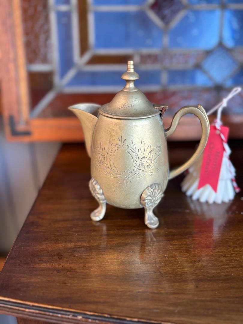 インド アンティーク 真鍮 ポット ティータイム - メルカリ