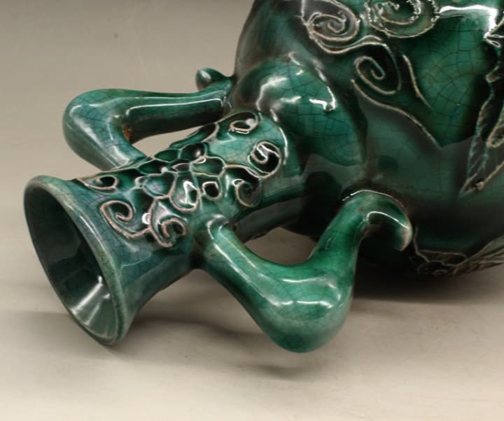 清光緒   緑釉   時代物 骨董品