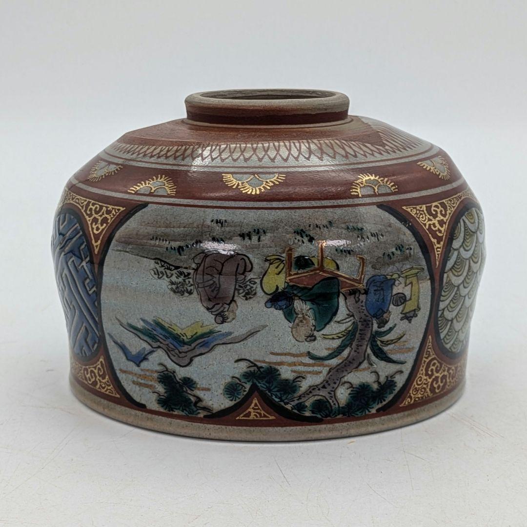 九谷焼 庄三風額面錦絵茶碗 用心箱 抹茶碗 抹茶茶碗 茶道具 茶器 食器 茶盌