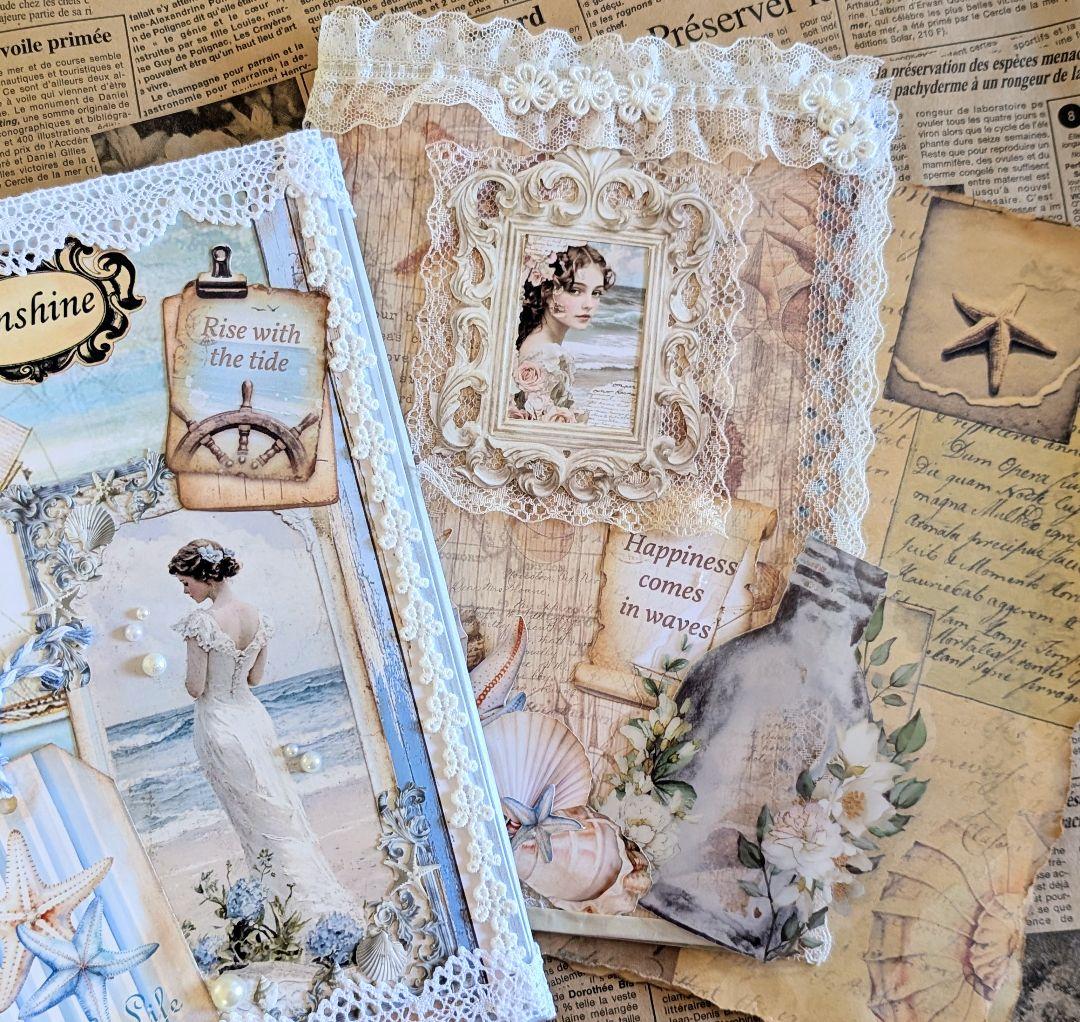「海からの贈り物」海辺のノスタルジー大型ジャンクジャーナル✨Sunshine✨