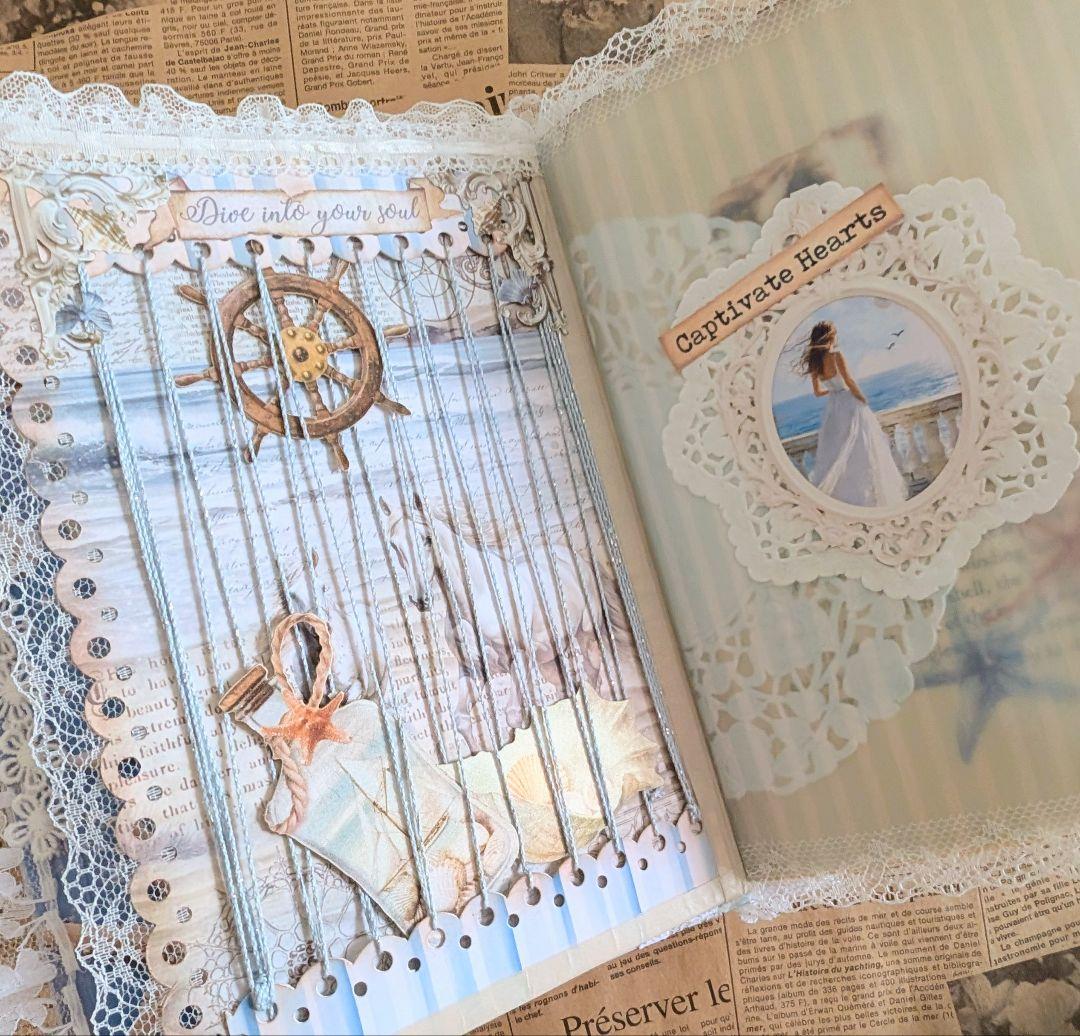 「海からの贈り物」海辺のノスタルジー大型ジャンクジャーナル✨Sunshine✨