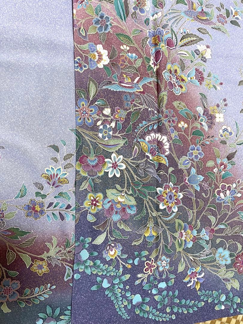 正絹 袷 訪問着 枝垂れ唐花 身丈（肩から）163㎝