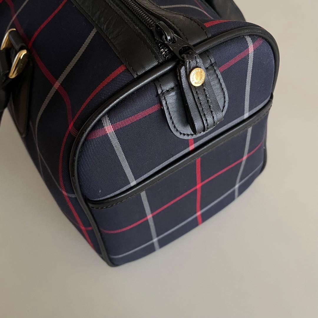 チェック柄 ボストンバッグ レザー 希少 Burberrys チェック柄