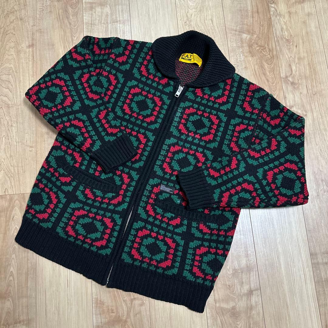 美品FAT COWCHET カーディガン　カウチンskinny