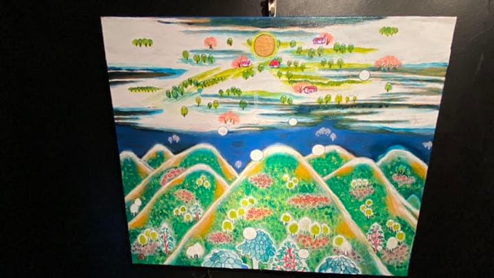 【アクリル画】 商品名 「帰宅」　額なし　F10号　新品