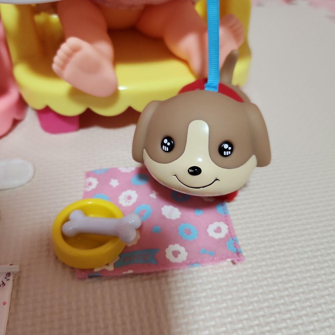 メルちゃん 人形 ベビーチェア 犬 マスク ばんそうこう 歯みがきセット