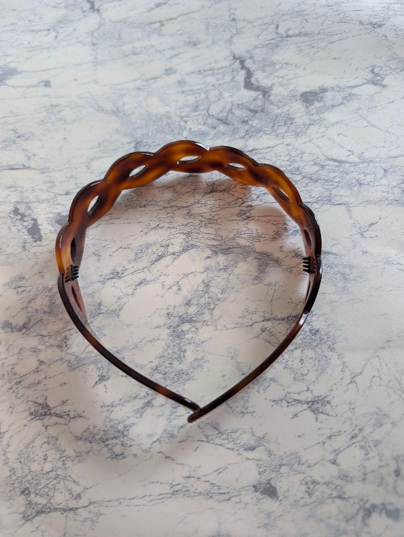 アレクサンドルドゥパリ　カチューシャ　べっ甲　ブラウン　ヘアバンド