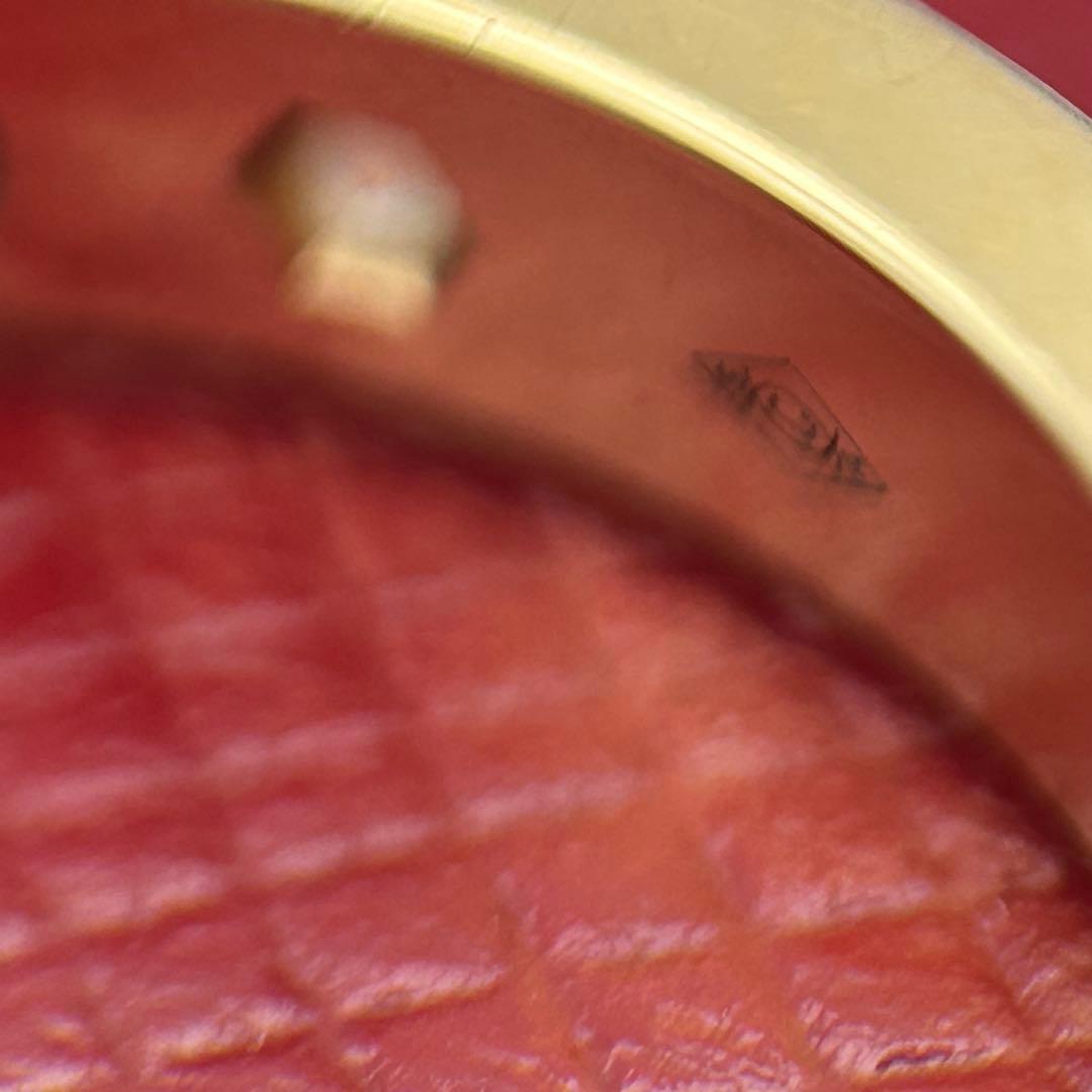 【保証書・箱付き】 カルティエ　Cドゥ エングレーブド　リング　ダイヤ　PG