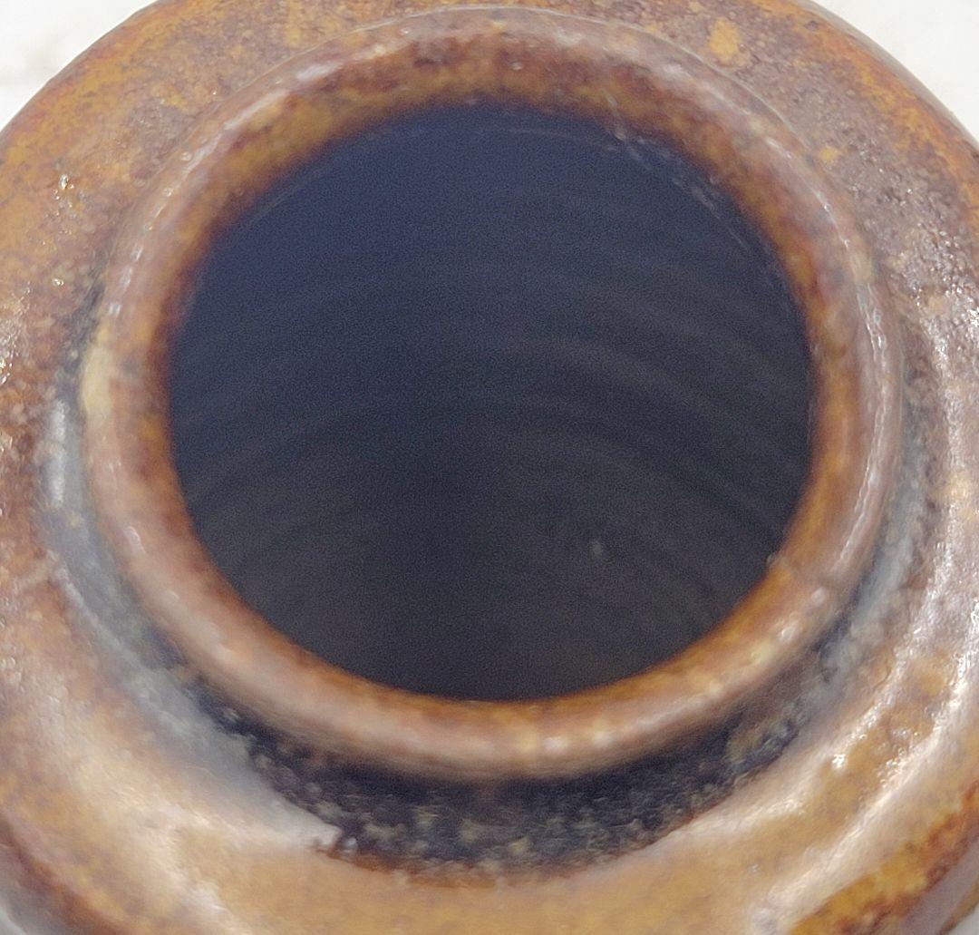 膳所焼 茶入れ 挽家 仕服 合わせ箱 時代物 茶道具 骨董品、美術品