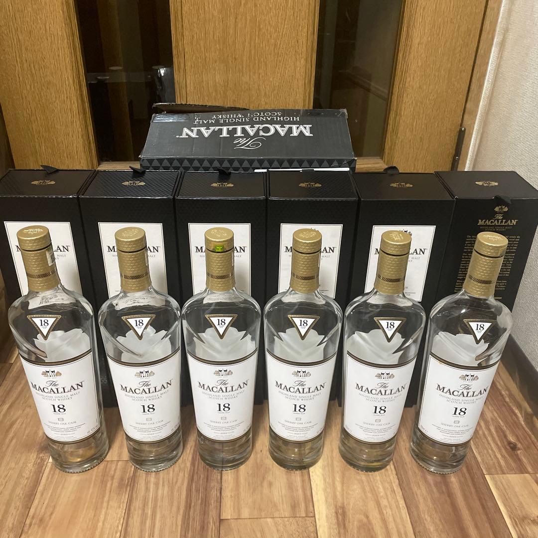 MACALLAN マッカラン 18年 700ml 空瓶 6本 空箱6個 マッカラン18年