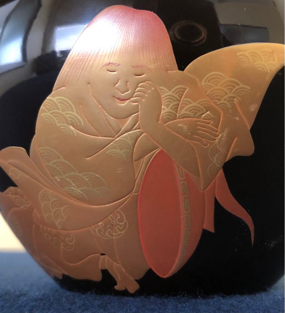 《R》懐石 酒器 蒔絵付 盃洗2客 深鉢 木製漆器 時代　250731F3