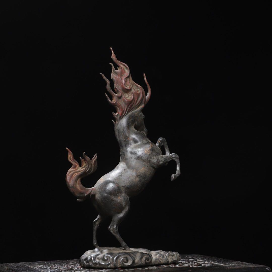 旧蔵　銅製 馬モチーフ文鎮　飾り　置物