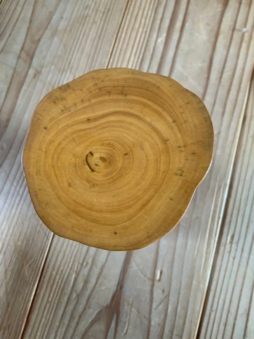 黄楊花台 天然彫り 木彫花台 盆栽花台 根木台