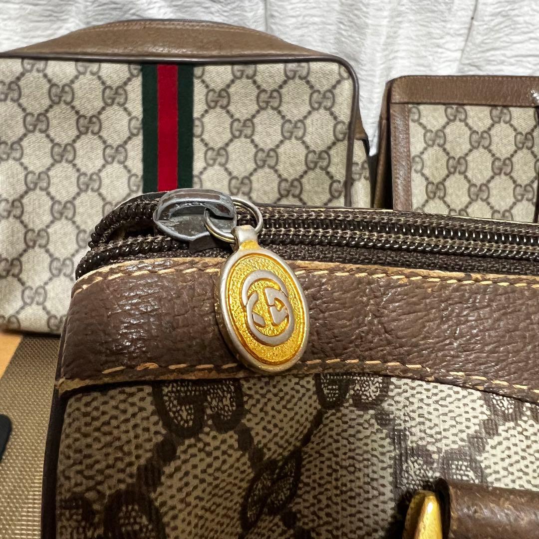 オールドグッチ　Gucci ヴィンテージ　GG ボストンバッグ　ハンドバック