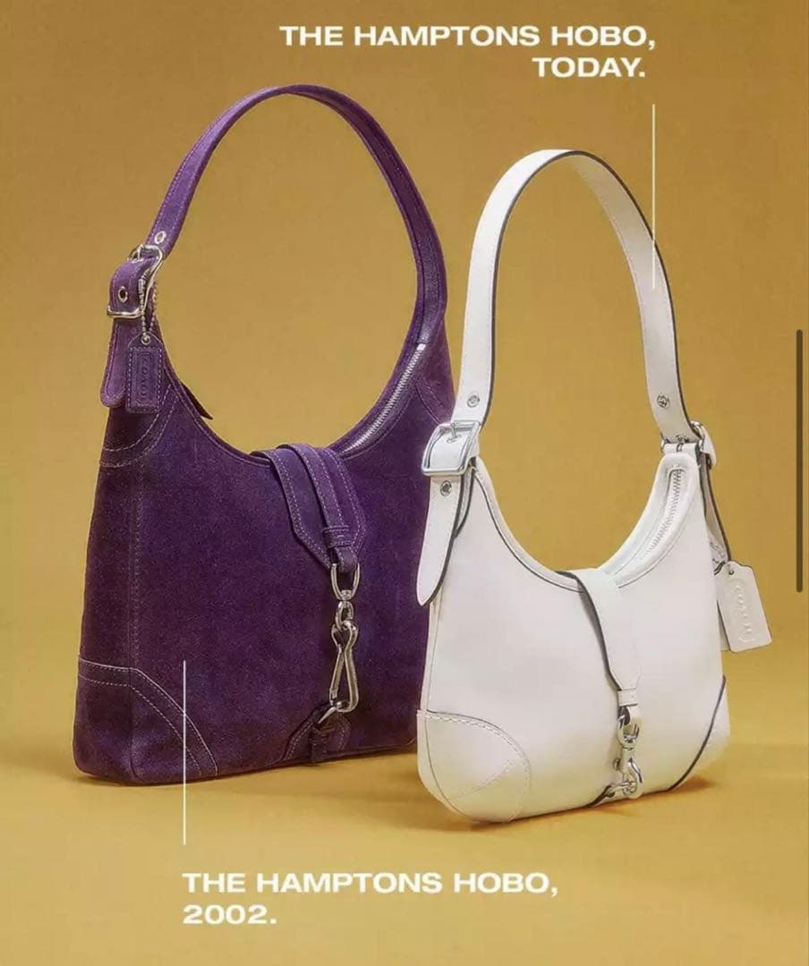 COACH Hamptons Hobo スエード ショルダーバッグ 8A75