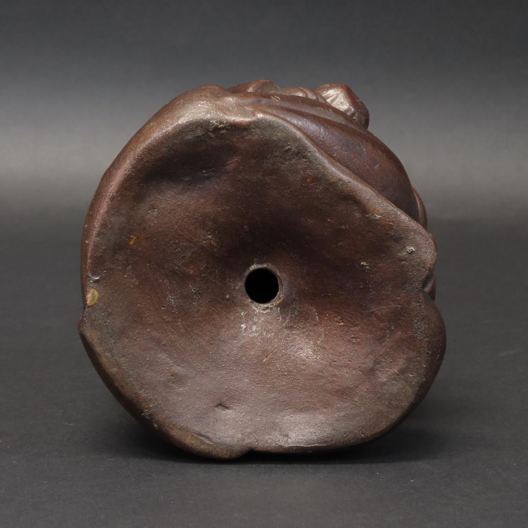 ⭕400 江戸時代末期 備前焼 鯛を持つ恵比寿様 大根を持つ大黒様 高