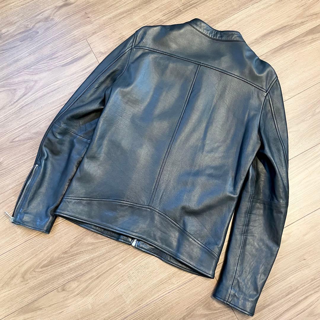 united tokyo ラムレザーノーカラーシングルライダースジャケット