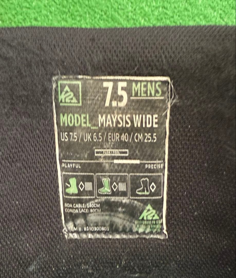 K2 MAYSIS WIDE 25.5cm ダブルBoA