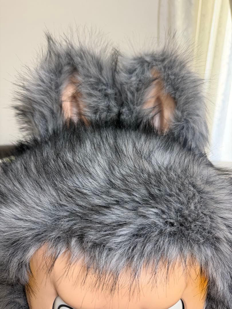 超特大60cmジモモ グレー 4種目チェンジ 高級ファー スペシャルオーダー