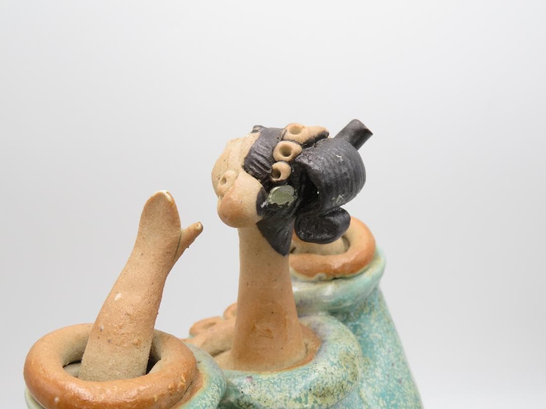 青芳人形 1点 陶器人形 森元青芳 砥部焼 オブジェ 置物 インテリア