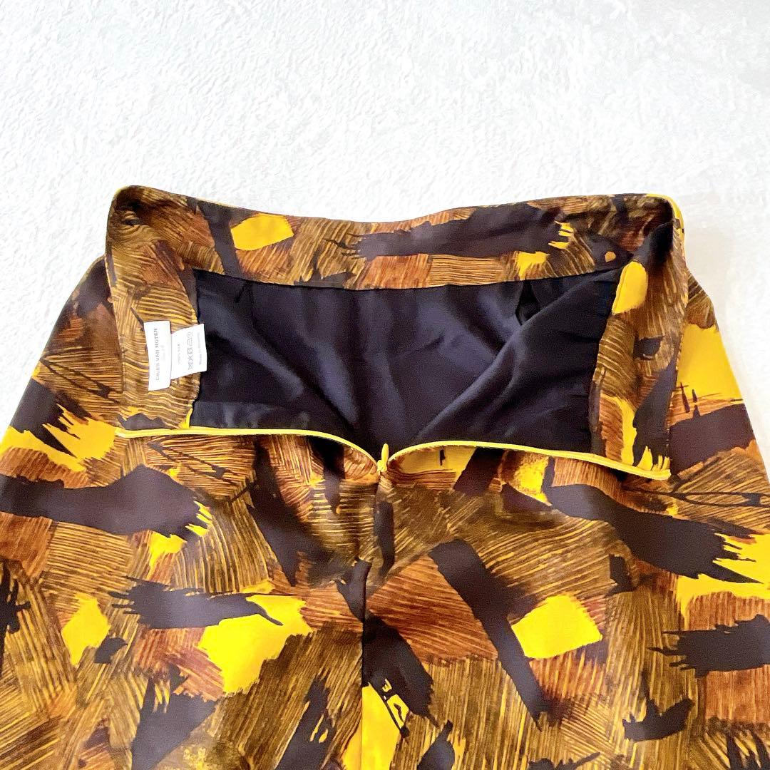美品★DRIES VAN NOTEN★シルク100% 総柄スカート サイズ34