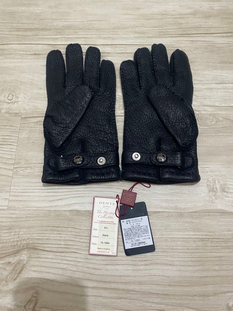 DENTS ペッカリー革 手袋 8サイズ 黒