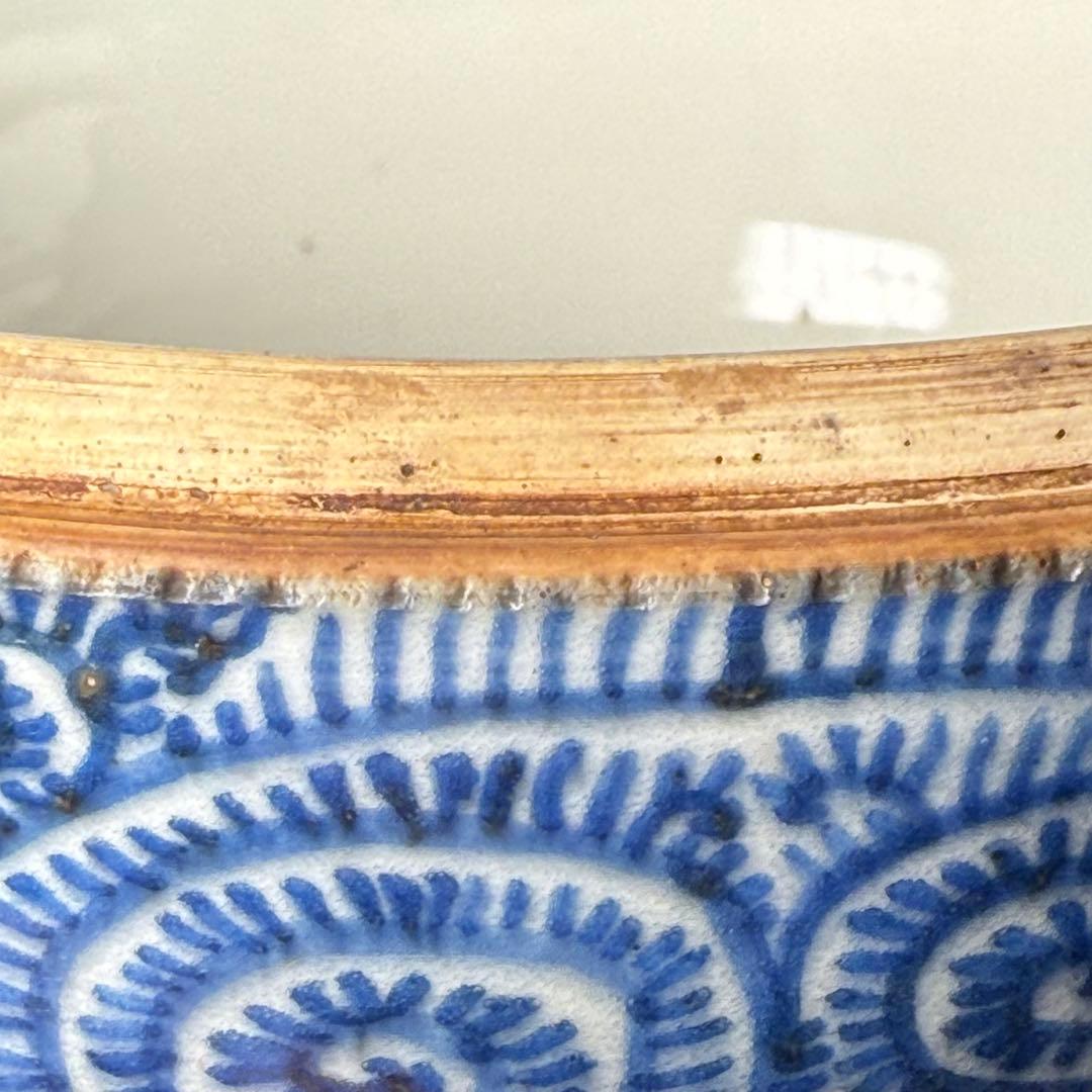 1800年前後　染付蛸唐草蓋物　飴入　インテリア　癒しの造形美