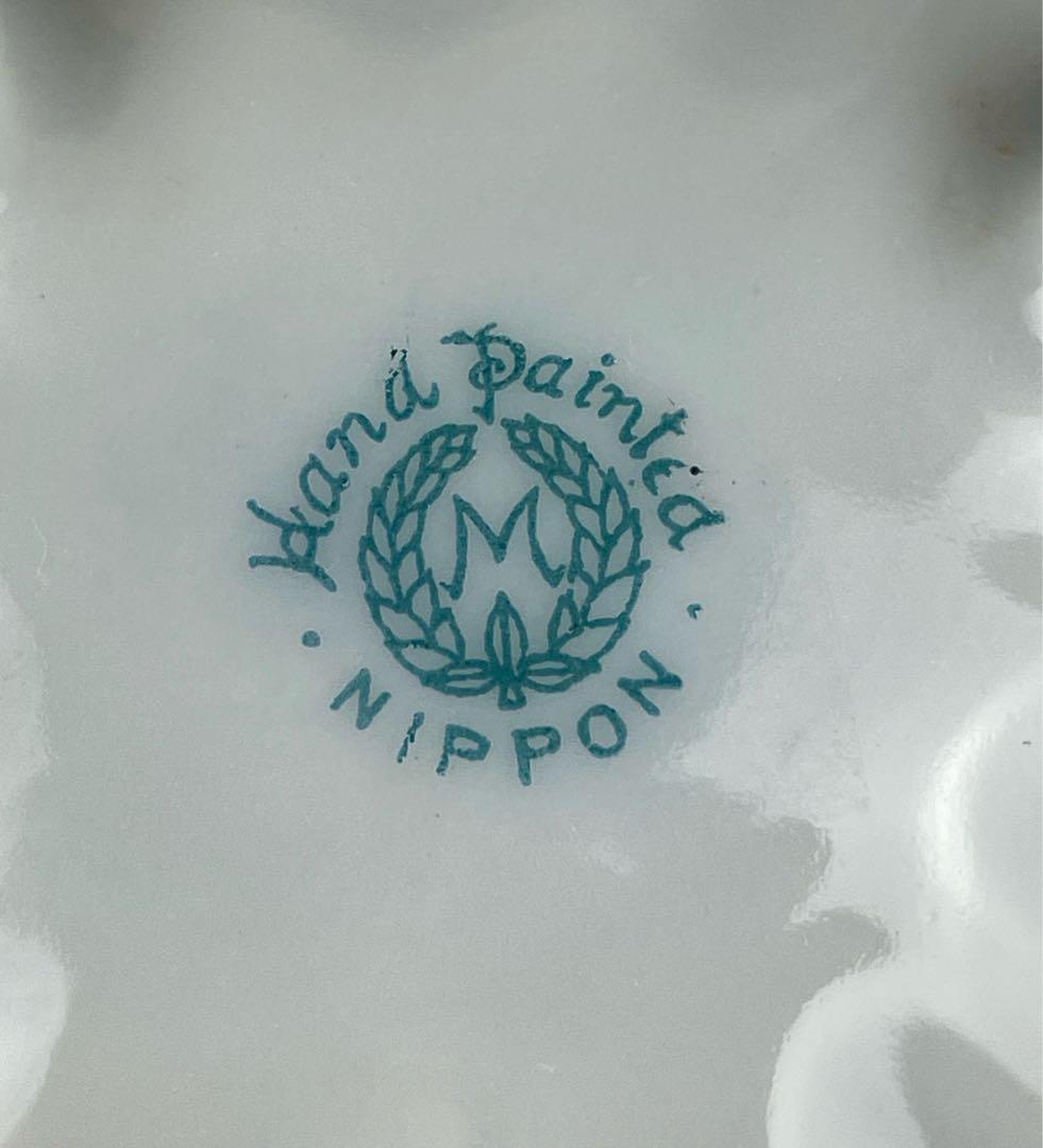 美品】オールドノリタケ パンジー紋 ティーカップ2組 ビオラ 三つ脚 猫足